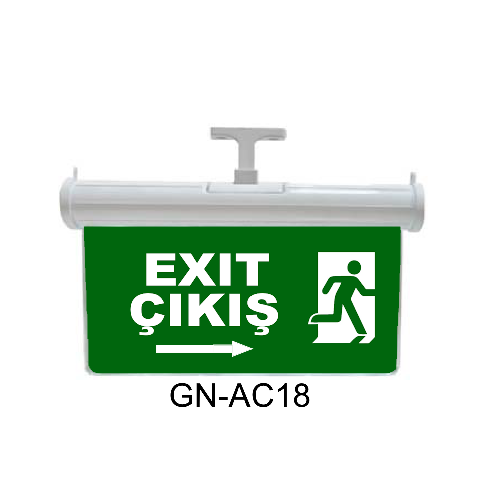 Işıklı Acil Çıkış Levhası (Exit Çıkış Sağa Koşan Adam) GN-AC18